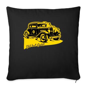 Old But Gold: Vintage Limousine Car - Sofa pillowcase 17,3'' x 17,3'' (45 x 45 cm) - black - Front