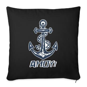 Ahoy Anker - Sofakissenbezug 45 x 45 cm - Schwarz - Vorne