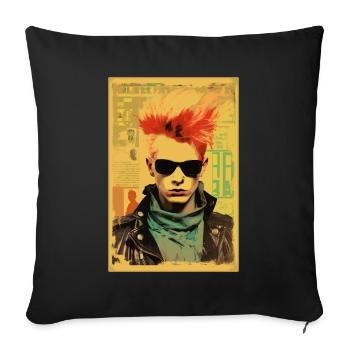 Vintage Poster: 80s Punk Rock Magazine - Sofa pillowcase 17,3'' x 17,3'' (45 x 45 cm) - black - Front