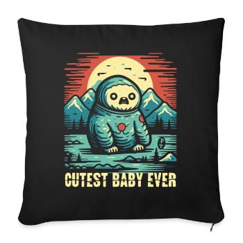 Le bébé le plus mignon de tous les temps - Housse de coussin décorative 45 x 45 cm - noir - Devant