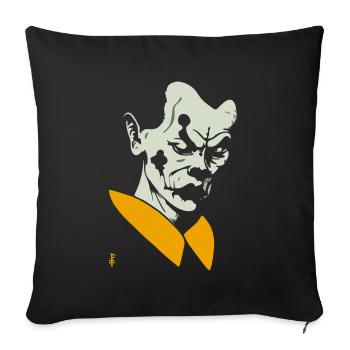 C’est de la merde, le clown triste - Housse de coussin décorative 45 x 45 cm - noir - Devant