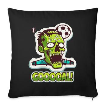 Zombie Fußball, Tor! - Sofakissenbezug 45 x 45 cm - Schwarz - Vorne