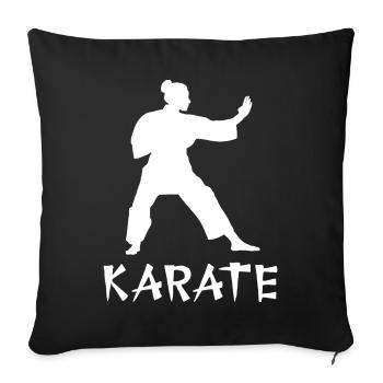 Karaté - Housse de coussin décorative 45 x 45 cm - noir - Devant