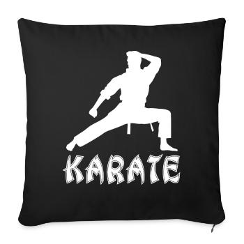 Karaté - Housse de coussin décorative 45 x 45 cm - noir - Devant