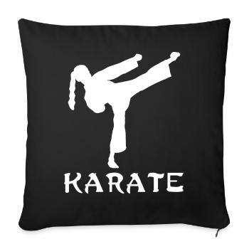 Karaté - Housse de coussin décorative 45 x 45 cm - noir - Devant