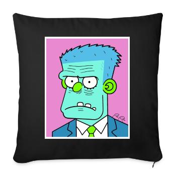 Elections are coming - politician zombies are excited - Sofa pillowcase 17,3'' x 17,3'' (45 x 45 cm) - black - Front