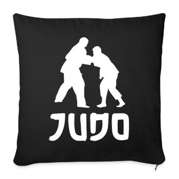 Judo - Housse de coussin décorative 45 x 45 cm - noir - Devant