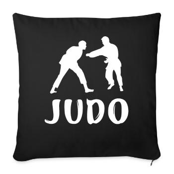 Judo - Housse de coussin décorative 45 x 45 cm - noir - Devant