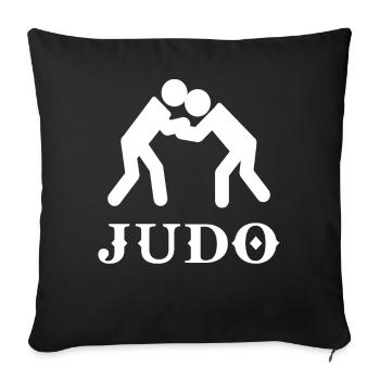 Judo - Housse de coussin décorative 45 x 45 cm - noir - Devant
