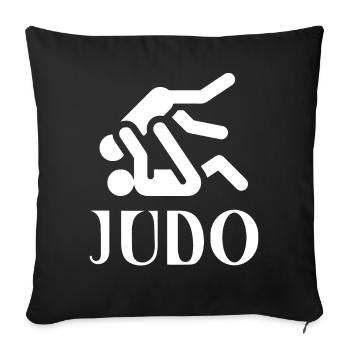 Judo - Housse de coussin décorative 45 x 45 cm - noir - Devant