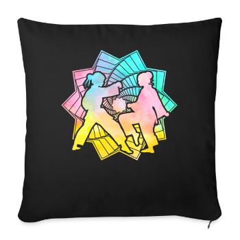 Judo - Housse de coussin décorative 45 x 45 cm - noir - Devant