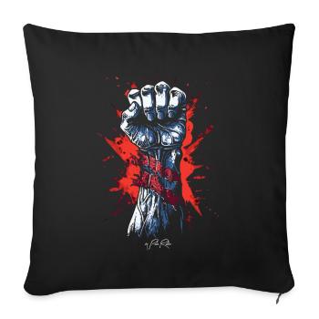 Fist of freedom, raise the fist of freedom - Sofa pillowcase 17,3'' x 17,3'' (45 x 45 cm) - black - Front
