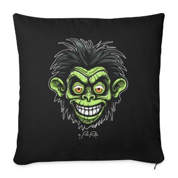 Monster Horror Cartoon Monkey - Sofa pillowcase 17,3'' x 17,3'' (45 x 45 cm) - black - Front