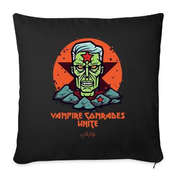 Unite Vampire Comrades - Sofa pillowcase 17,3'' x 17,3'' (45 x 45 cm) - black - Front