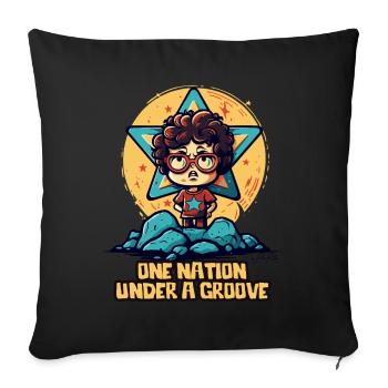 A nation under one groove - Sofa pillowcase 17,3'' x 17,3'' (45 x 45 cm) - black - Front
