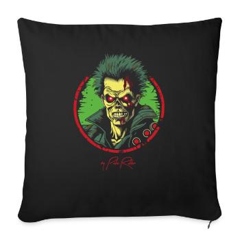 Emblems of the horror zombie genre - Sofa pillowcase 17,3'' x 17,3'' (45 x 45 cm) - black - Front