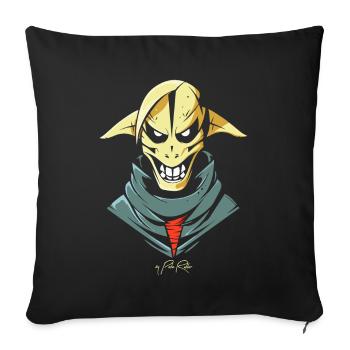 5 elements and a sci-fi monster villain - Sofa pillowcase 17,3'' x 17,3'' (45 x 45 cm) - black - Front