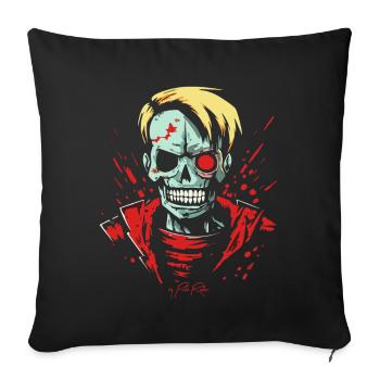 Bienvenue dans les années 80 avec les zombies - Housse de coussin décorative 45 x 45 cm - noir - Devant