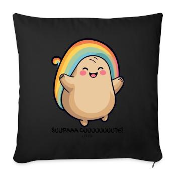 Super cute with Mexican hat - Sofa pillowcase 17,3'' x 17,3'' (45 x 45 cm) - black - Front