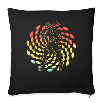 Muay Thai - Sofa pillowcase 17,3'' x 17,3'' (45 x 45 cm) - black - Front