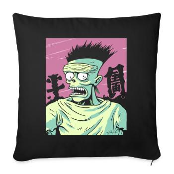 Cartoon: Strong Japanese Anime Fans and Buddies - Sofa pillowcase 17,3'' x 17,3'' (45 x 45 cm) - black - Front