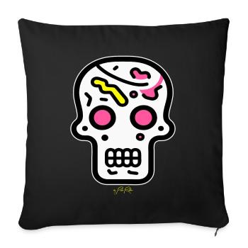 Pop Art Skull - Sofa pillowcase 17,3'' x 17,3'' (45 x 45 cm) - black - Front