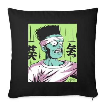 CArtoon Strong Japanese Anime for Weebs - Sofa pillowcase 17,3'' x 17,3'' (45 x 45 cm) - black - Front