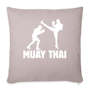 Muay Thaï - Housse de coussin décorative 45 x 45 cm - taupe clair - Devant