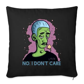 I don't care - Sofa pillowcase 17,3'' x 17,3'' (45 x 45 cm) - black - Front