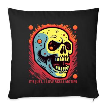 I love skull motifs - Sofa pillowcase 17,3'' x 17,3'' (45 x 45 cm) - black - Front