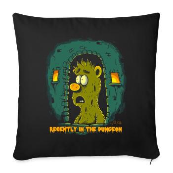 L’autre jour dans le donjon - Housse de coussin décorative 45 x 45 cm - noir - Devant