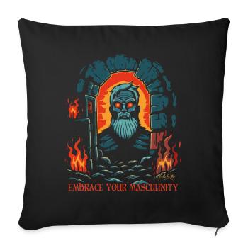 Embrace your manhood in the dungeon - Sofa pillowcase 17,3'' x 17,3'' (45 x 45 cm) - black - Front