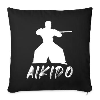 Aikido - Sofa pillowcase 17,3'' x 17,3'' (45 x 45 cm) - black - Front