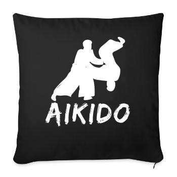 Aikido - Sofa pillowcase 17,3'' x 17,3'' (45 x 45 cm) - black - Front