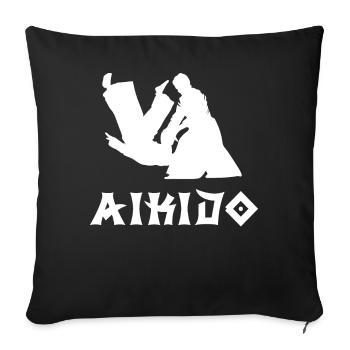 Aikido - Sofa pillowcase 17,3'' x 17,3'' (45 x 45 cm) - black - Front