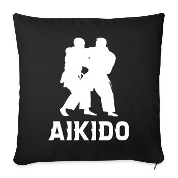 Aikido - Sofa pillowcase 17,3'' x 17,3'' (45 x 45 cm) - black - Front