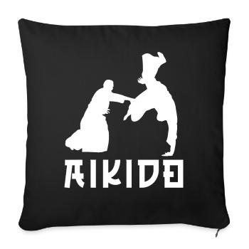 Aikido - Sofa pillowcase 17,3'' x 17,3'' (45 x 45 cm) - black - Front