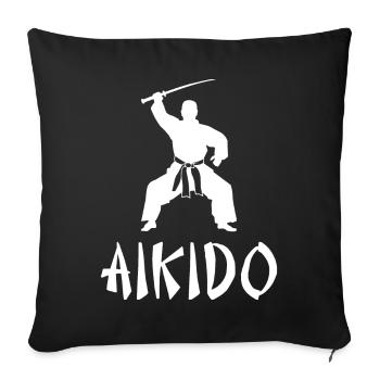 Aikido - Sofa pillowcase 17,3'' x 17,3'' (45 x 45 cm) - black - Front