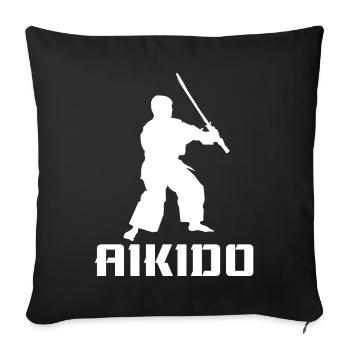 Aikido - Sofa pillowcase 17,3'' x 17,3'' (45 x 45 cm) - black - Front