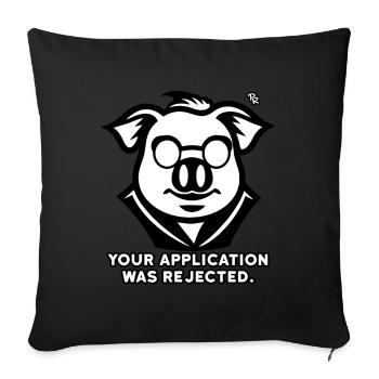 Your application has been denied: Office Pig - Sofa pillowcase 17,3'' x 17,3'' (45 x 45 cm) - black - Front