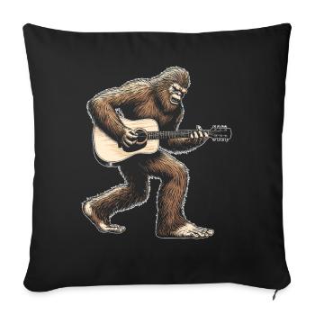 bigfoot guiter classic guitar guitarist - Sofa pillowcase 17,3'' x 17,3'' (45 x 45 cm) - black - Front