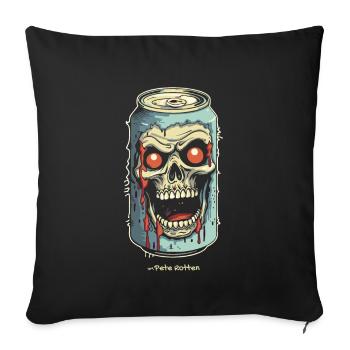 The Horror Skull Soda Can - Sofa pillowcase 17,3'' x 17,3'' (45 x 45 cm) - black - Front