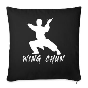 Wing Chun - Sofakissenbezug 45 x 45 cm - Schwarz - Vorne