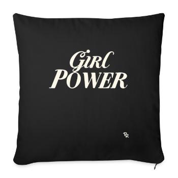 Le pouvoir des filles - Housse de coussin décorative 45 x 45 cm - noir - Devant