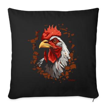 Cracked wall with faucet - Sofa pillowcase 17,3'' x 17,3'' (45 x 45 cm) - black - Front