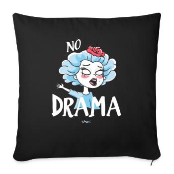 Queen without drama - Sofa pillowcase 17,3'' x 17,3'' (45 x 45 cm) - black - Front