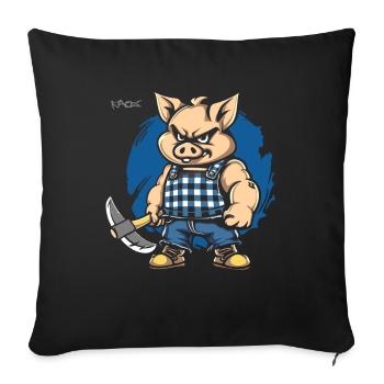 Stolzer Handwerker: Stolz der Arbeiterklasse - Sofakissenbezug 45 x 45 cm - Schwarz - Vorne