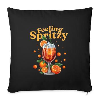Feeling Spritzy Aperoliker Aperollin Spriz Sommer - Sofakissenbezug 45 x 45 cm - Schwarz - Vorne