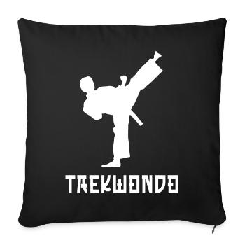 Taekwondo - Housse de coussin décorative 45 x 45 cm - noir - Devant