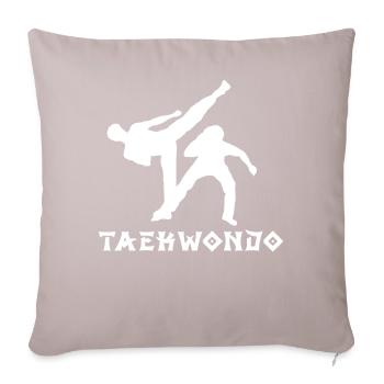 Taekwondo - Housse de coussin décorative 45 x 45 cm - taupe clair - Devant